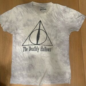 Deathly Hallows Gray/Purple Tie Dye Women’s Tee